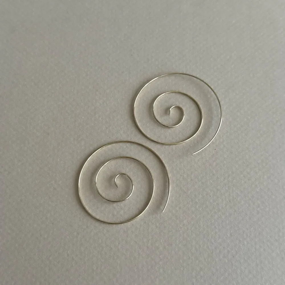 Gold Spiral Earrings N1956